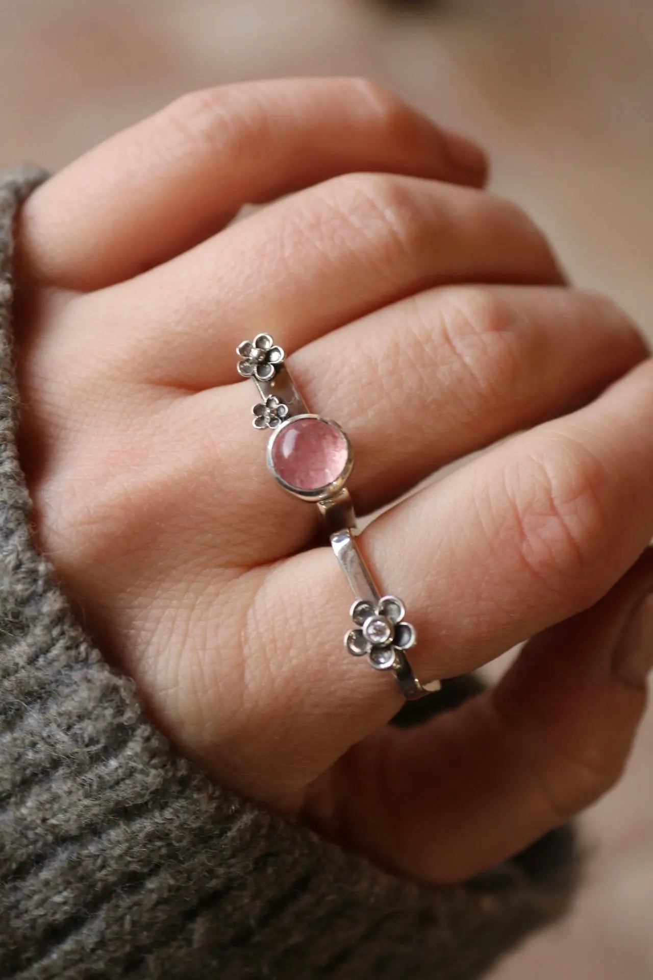 Sakura square ring 7.0 - ORI Jewelry