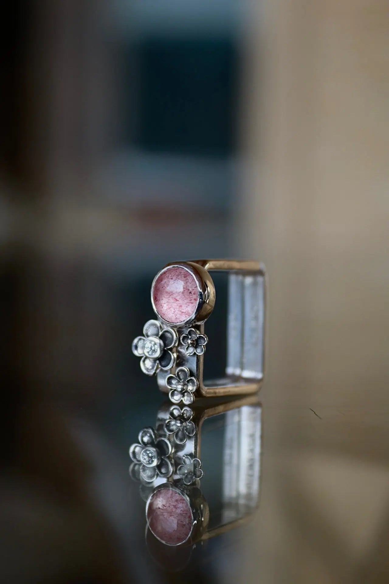 Sakura square ring 7.0 - ORI Jewelry