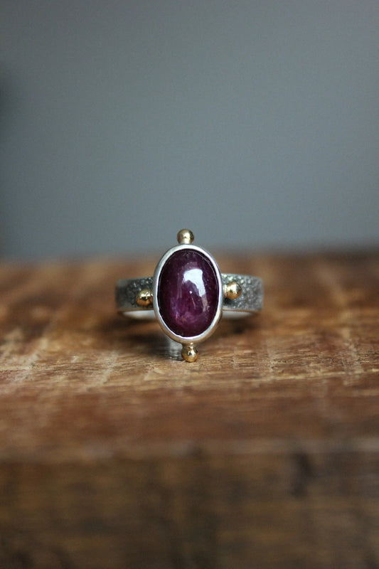 Handmade Silver Gold Ring