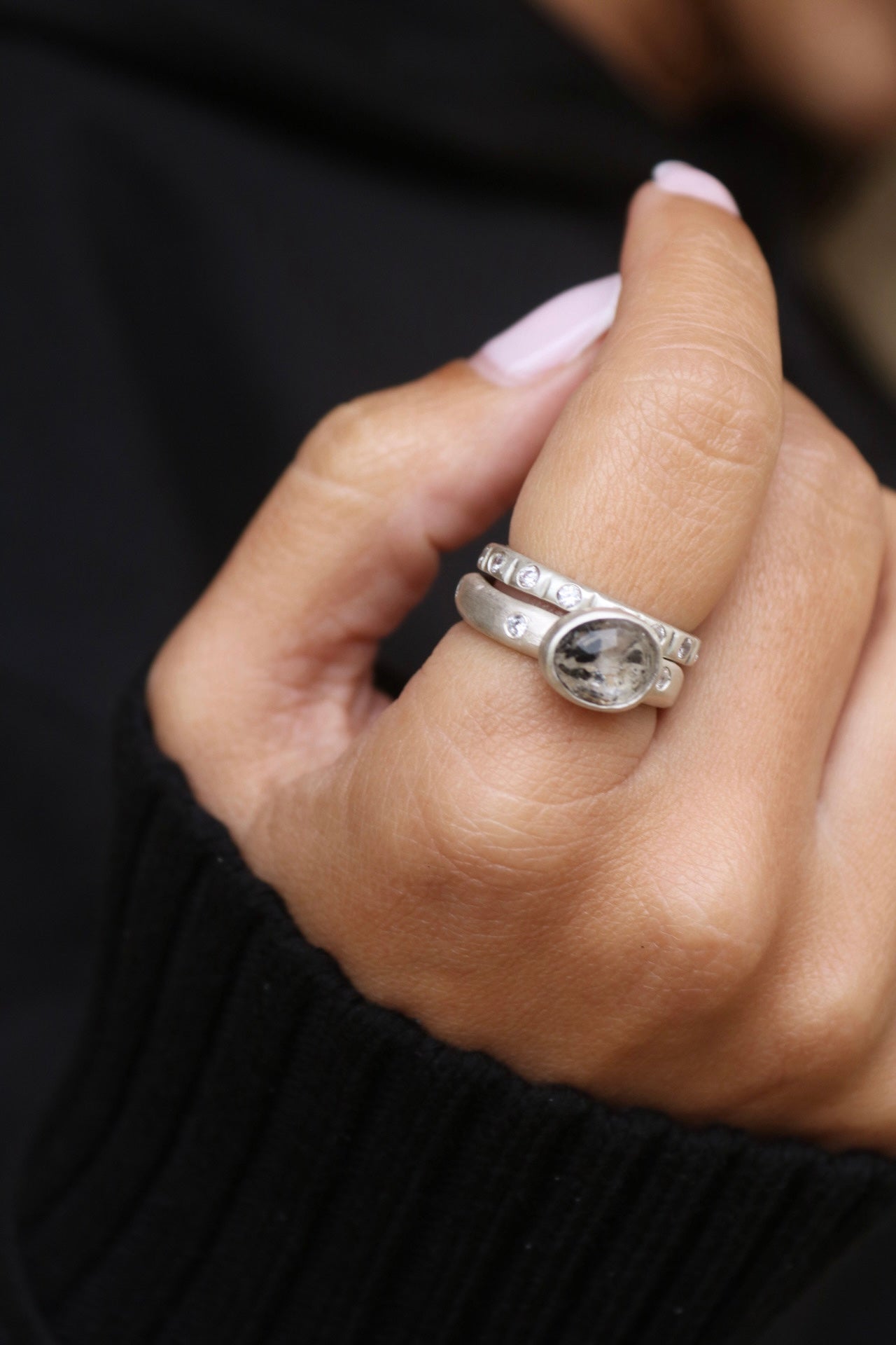 Herkimer Diamond Silver Ring