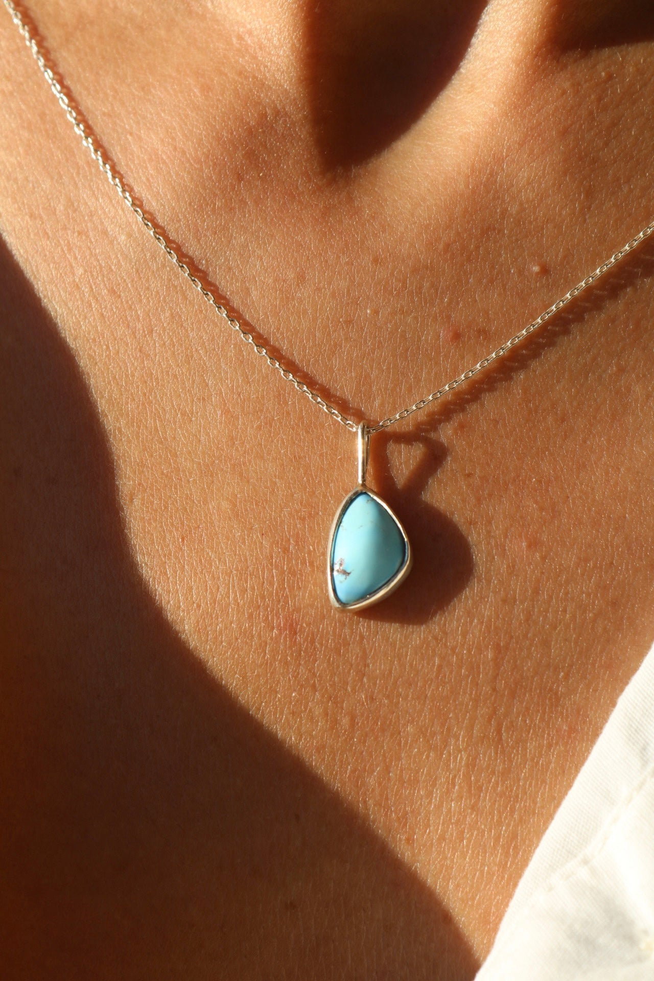Kazakh Turquoise Silver Pendant