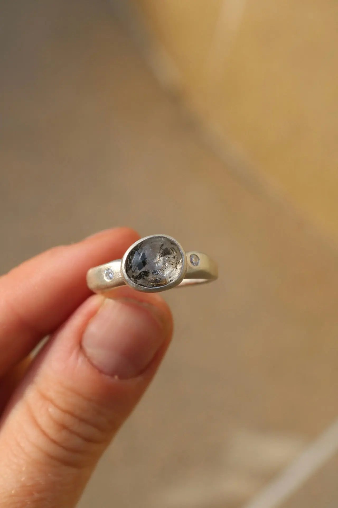 Herkimer Diamond Silver Ring ORI ORI Jewelry