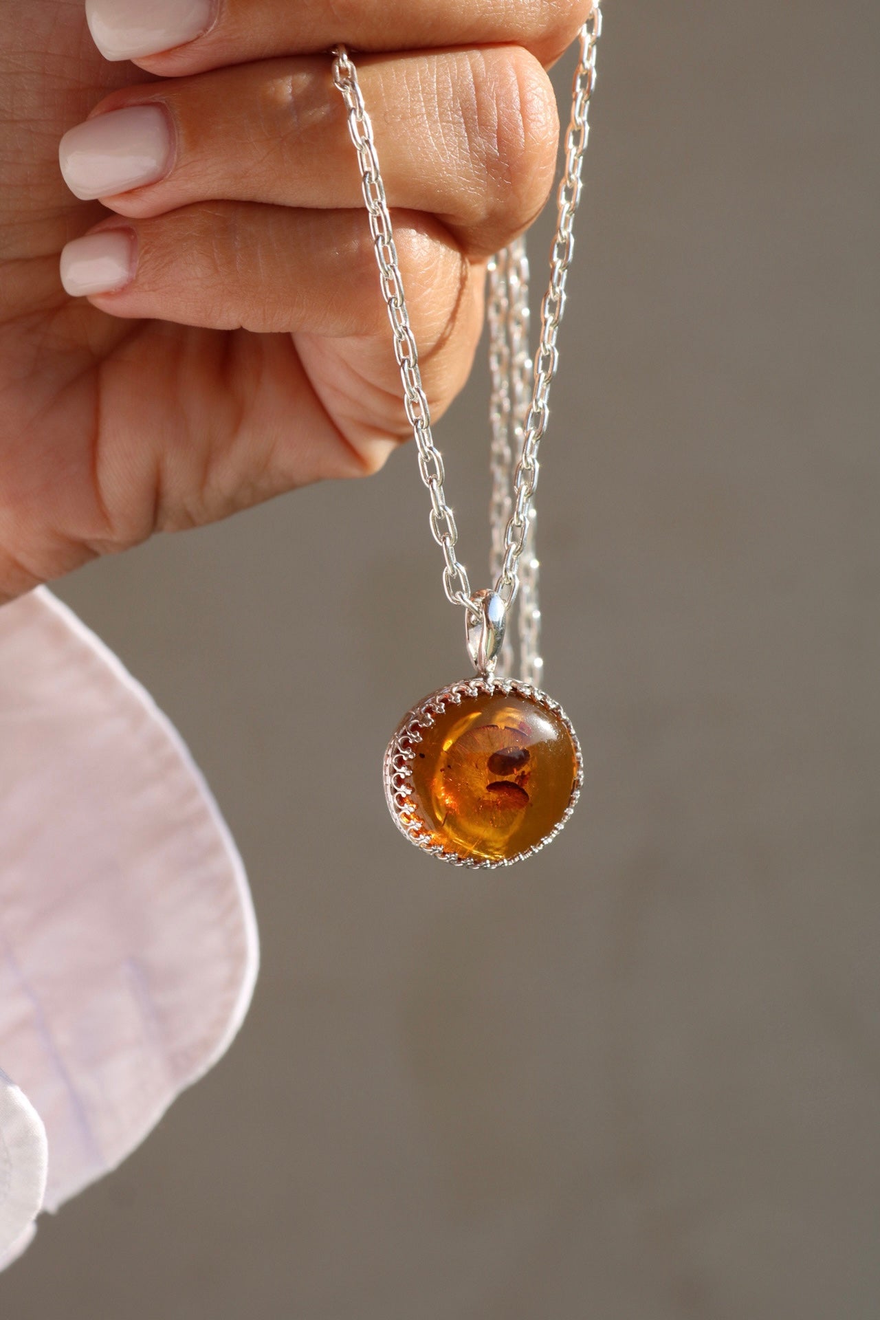 Baltic Amber Silver Pendant