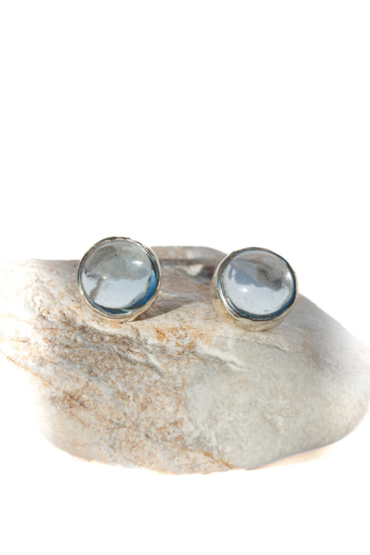 Blue Topaz Stud earrings ORI Jewelry ORI Jewelry