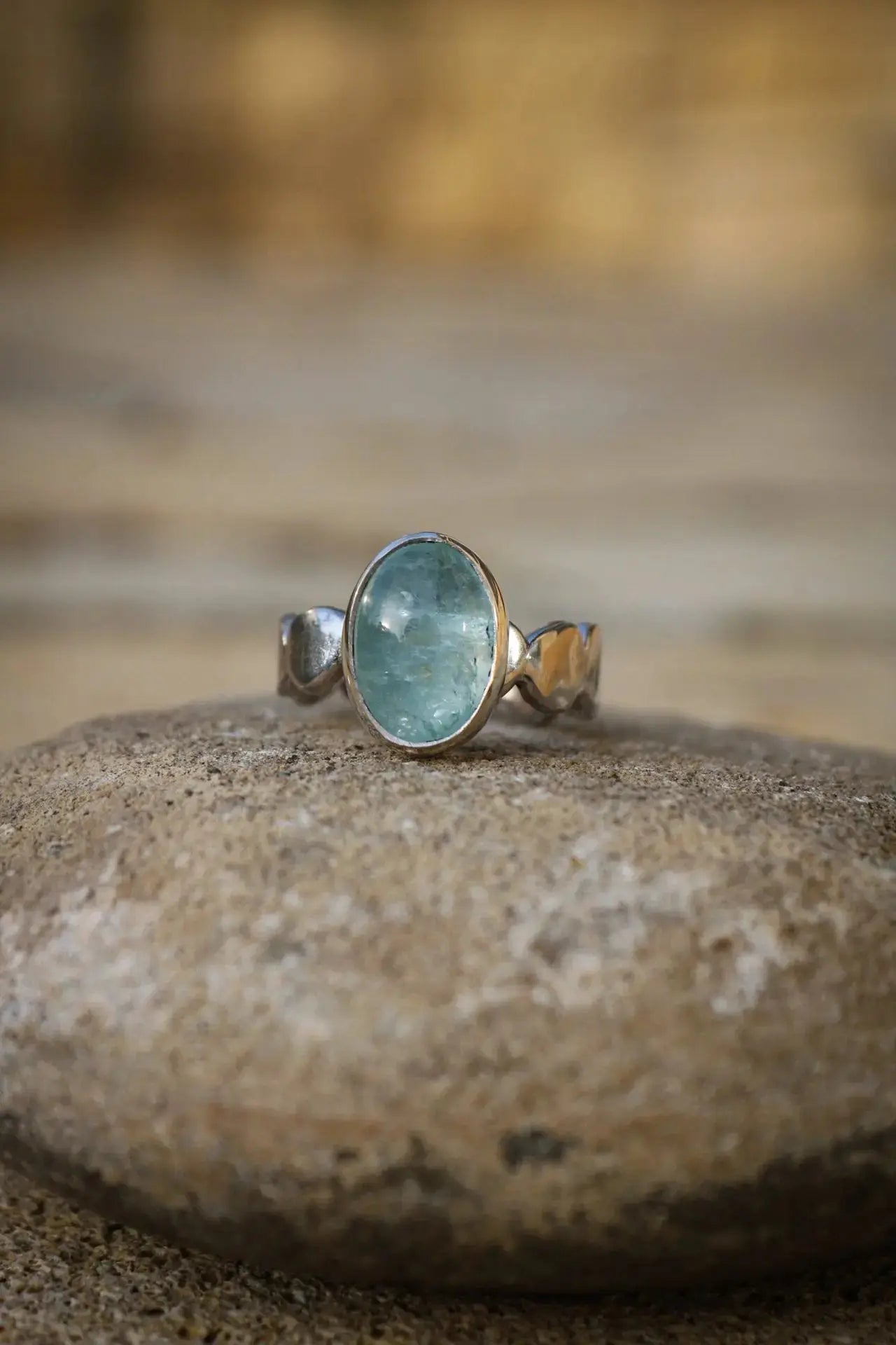 Aquamarine silver ring ORI Jewelry ORI Jewelry