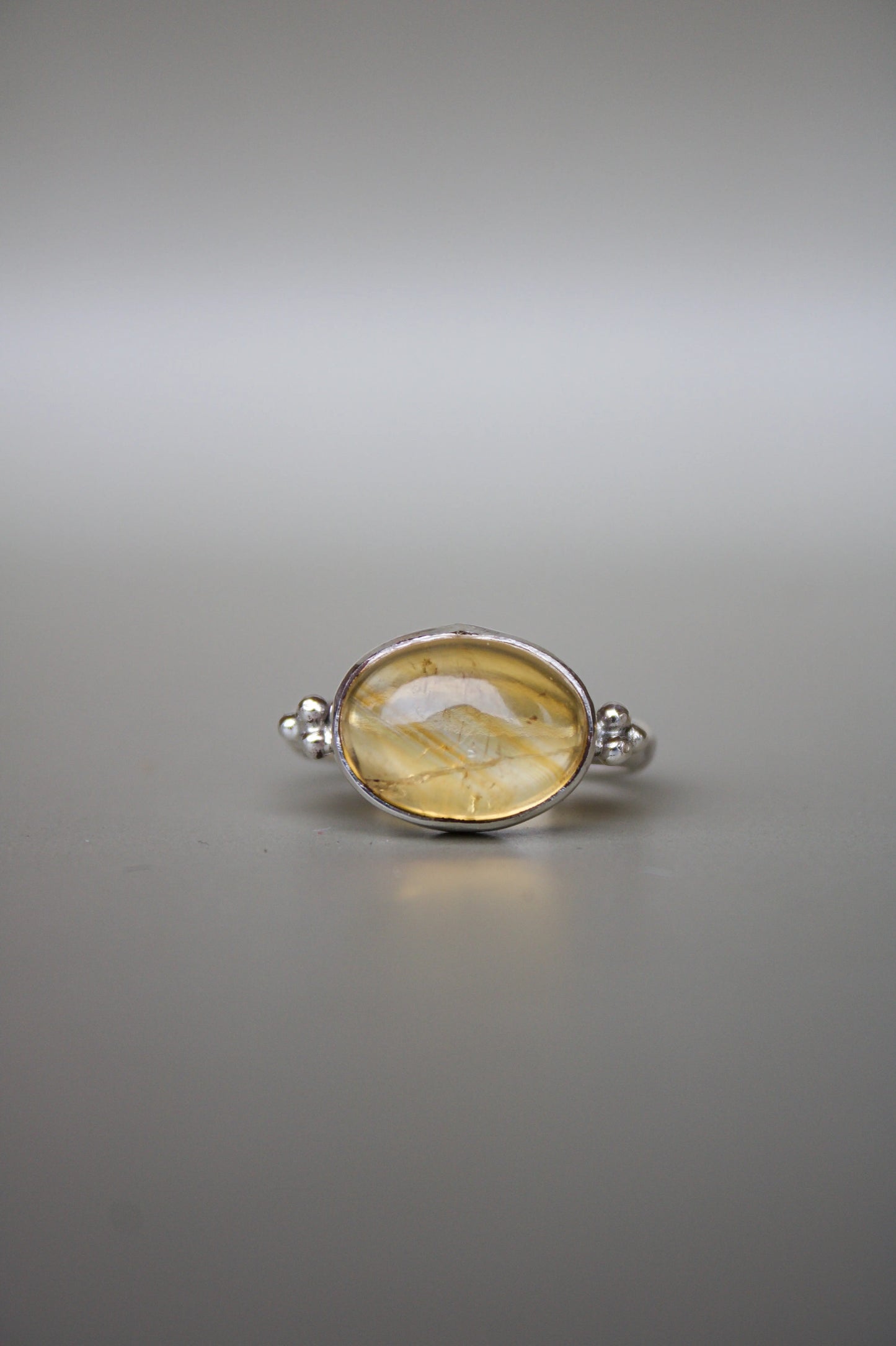Citrine Boho Silver ring (8,5) - ORI Jewelry