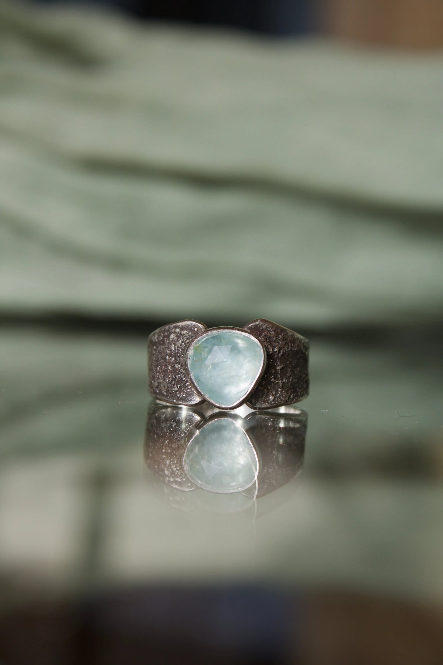 Aquamarine silver ring ORI Jewelry ORI Jewelry