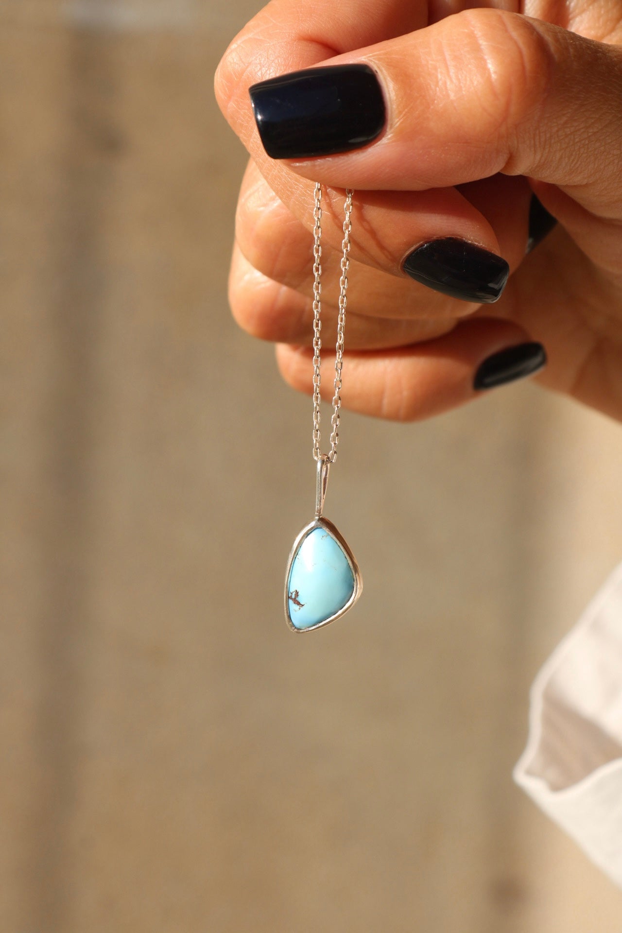 Kazakh Turquoise Silver Pendant