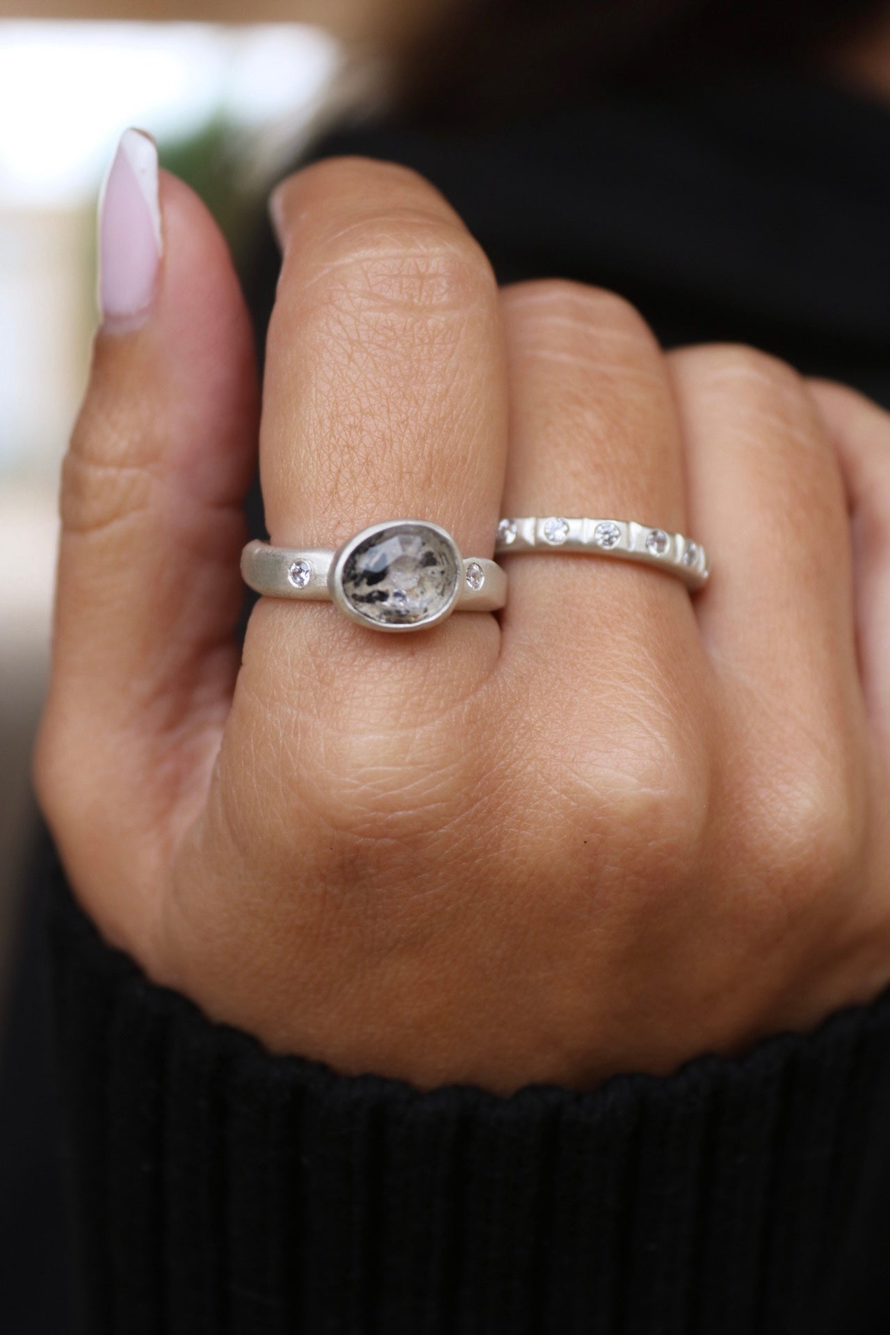Herkimer Diamond Silver Ring