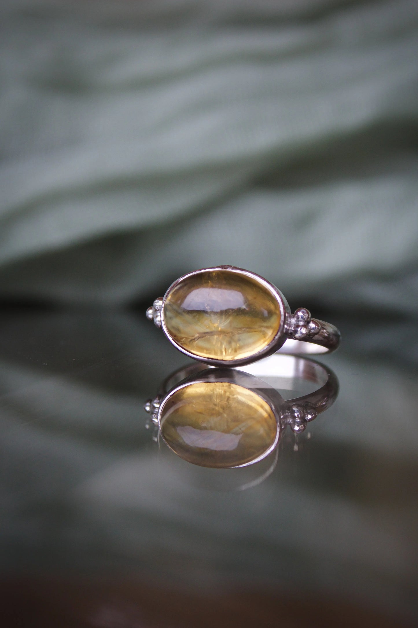 Citrine Boho Silver ring (8,5) - ORI Jewelry