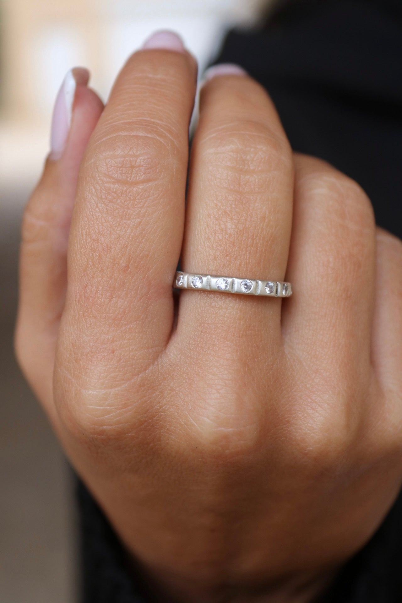 Cubic Zirconia Silver Ring