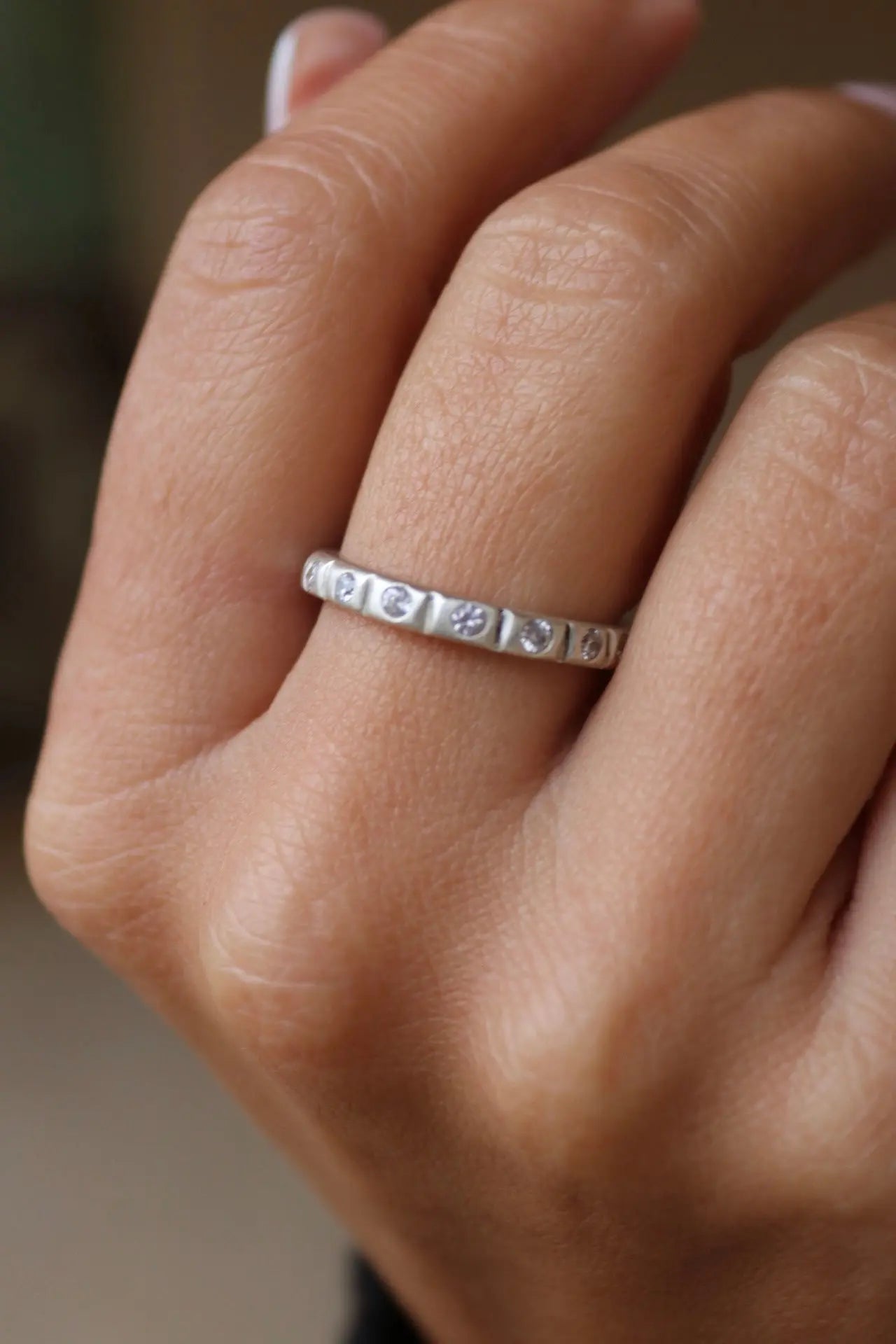 Herkimer Diamond Silver Ring set ORI ORI Jewelry