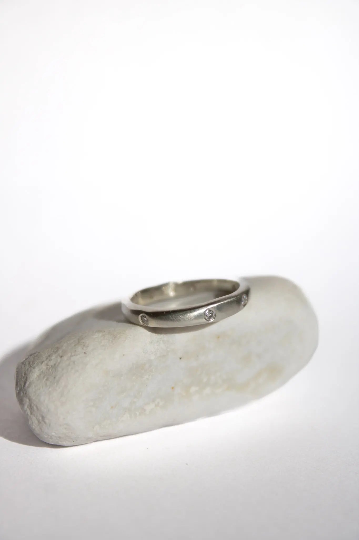 Silver Ring with Moissanites ORI Jewelry ORI Jewelry