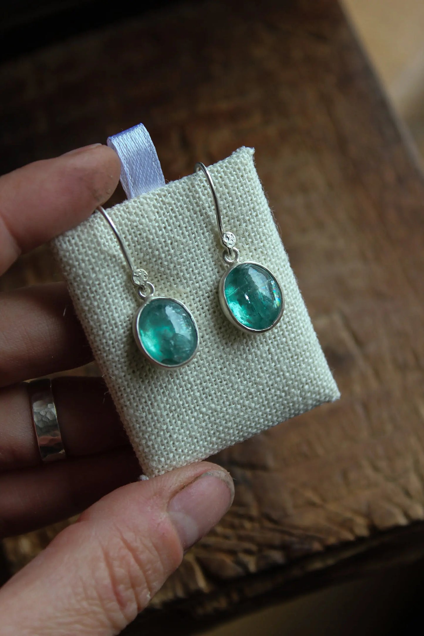 Mint Kyanite Silver Earrings ORI