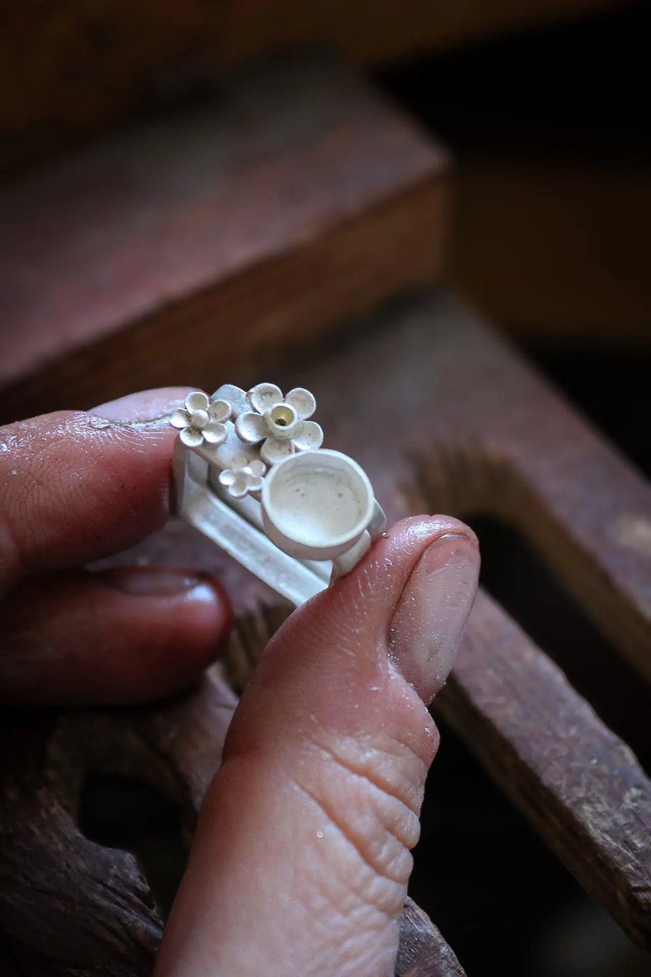 Sakura square ring 7.0 - ORI Jewelry