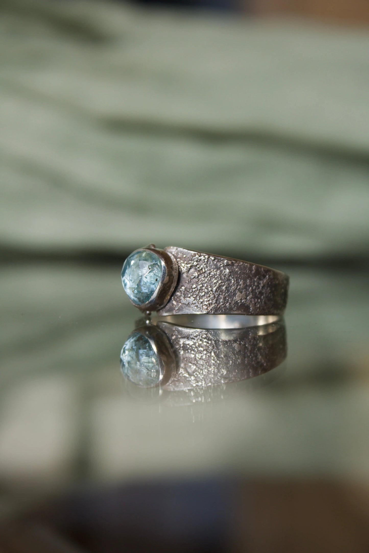 Aquamarine silver ring ORI Jewelry ORI Jewelry