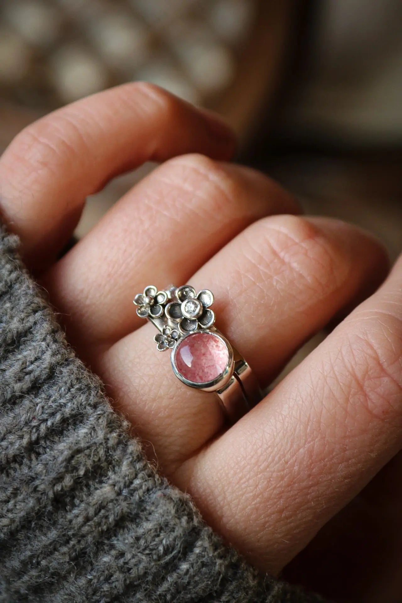 Sakura square ring 7.0 - ORI Jewelry