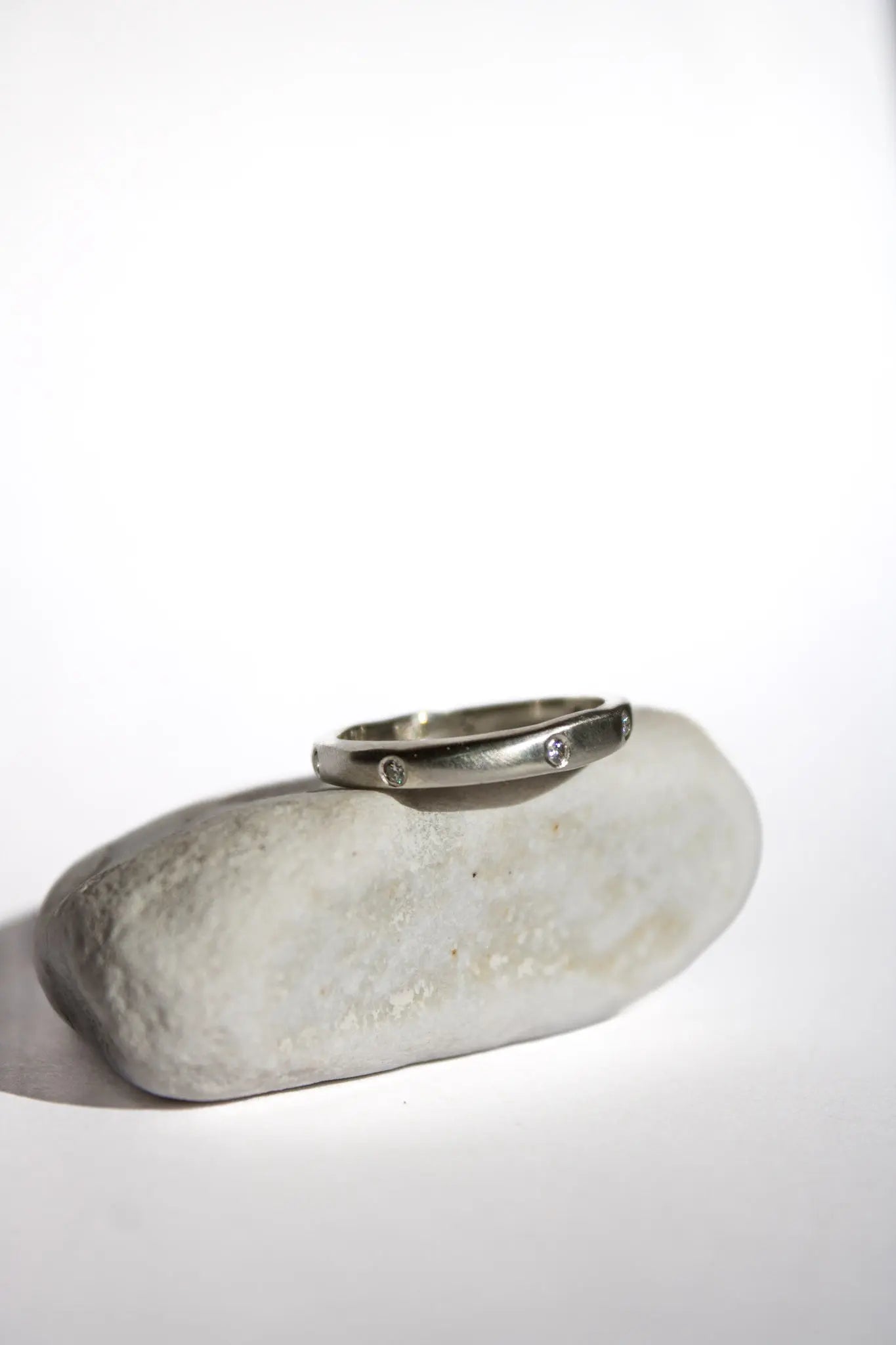 Silver Ring with Moissanites ORI Jewelry ORI Jewelry