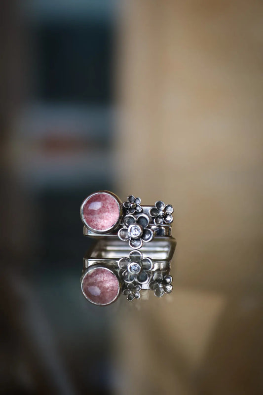 Sakura square ring 7.0 - ORI Jewelry