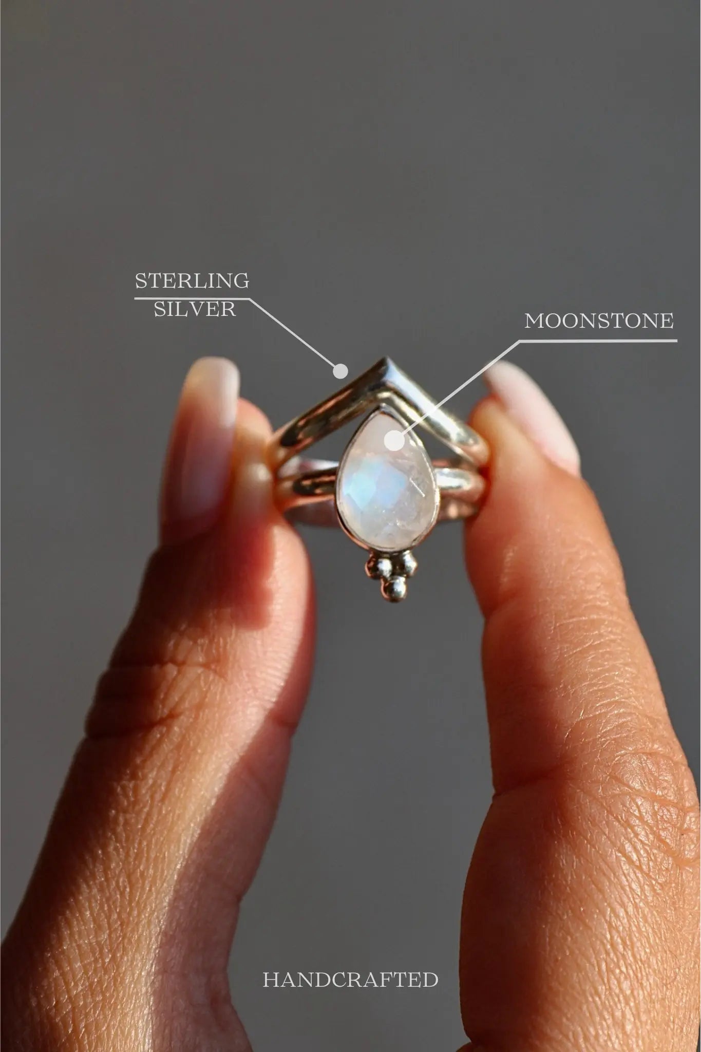 Moonstone Silver Ring Set - ORI Jewelry