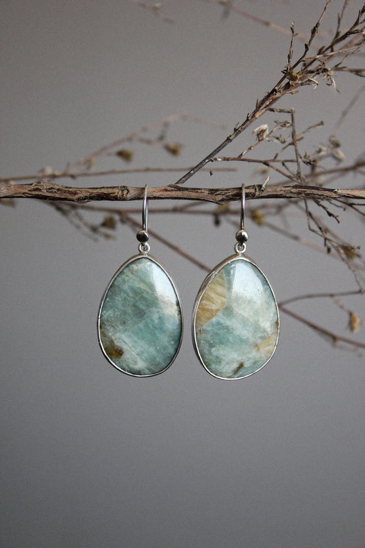 Baikal Apatite Silver Earrings - ORI Jewelry