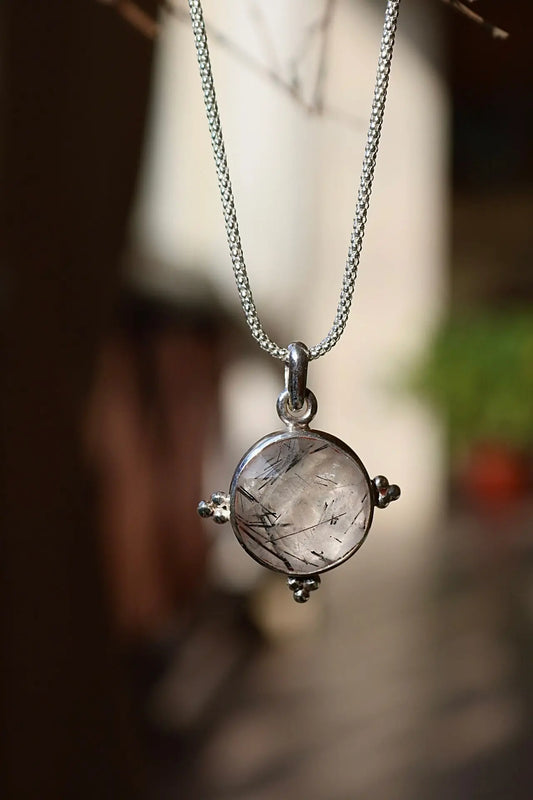 Rutile Quartz Silver Pendant - ORI Jewelry