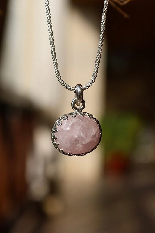 Morganite Silver Pendant - ORI Jewelry