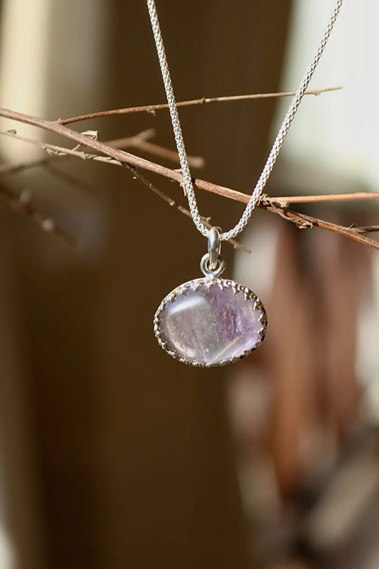 Silver Pendant with Amethyst - ORI Jewelry