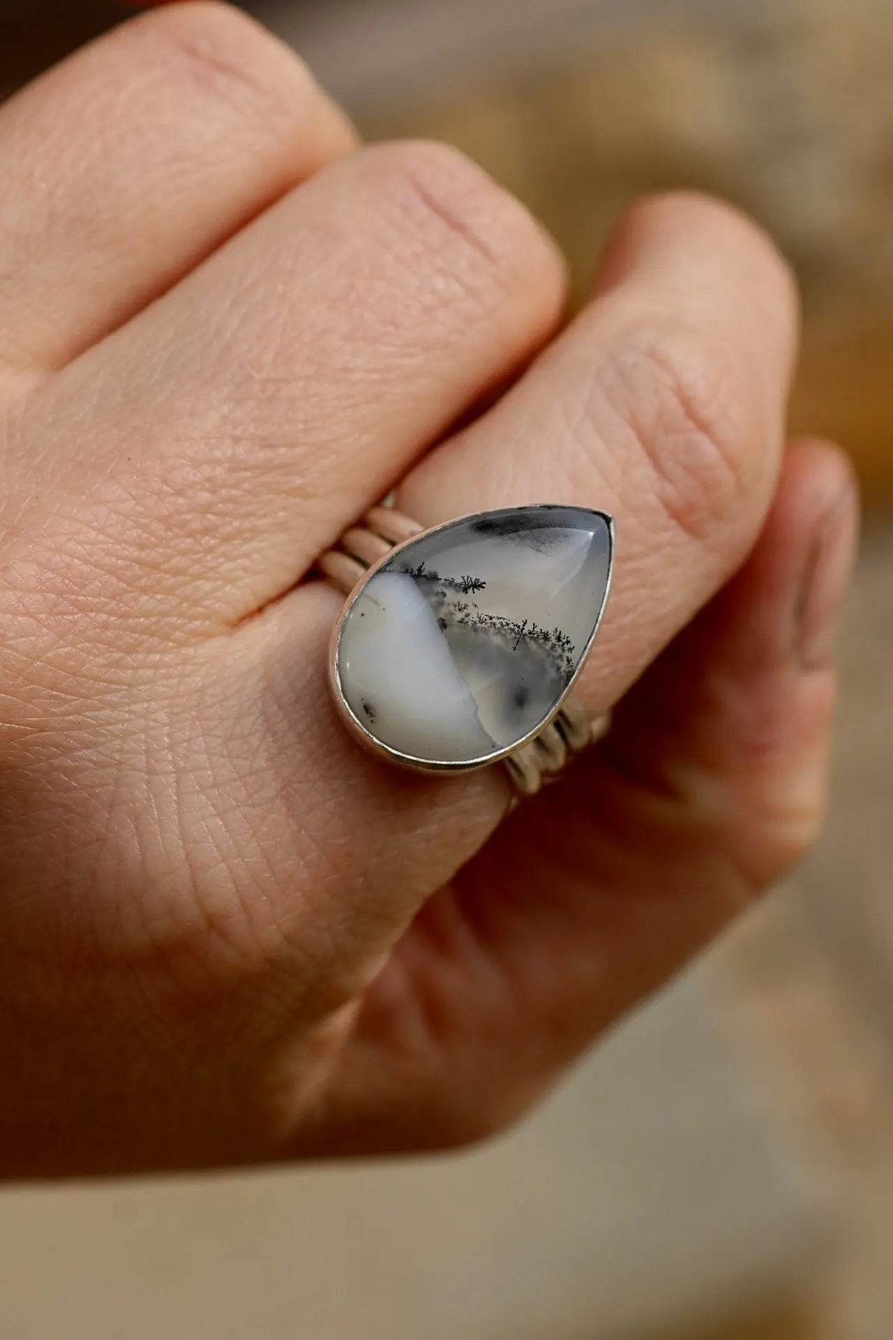 Dendritic Opal Silver Ring - ORI Jewelry