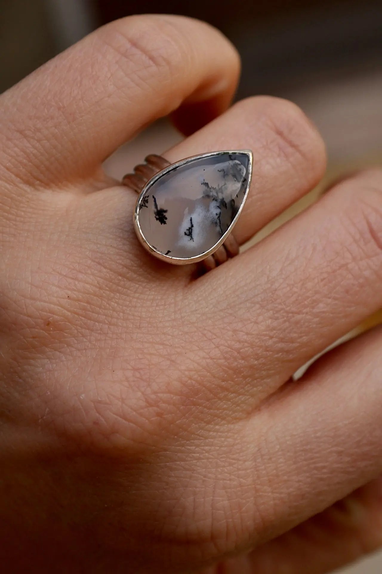 Dendritic Opal Silver Ring - ORI Jewelry