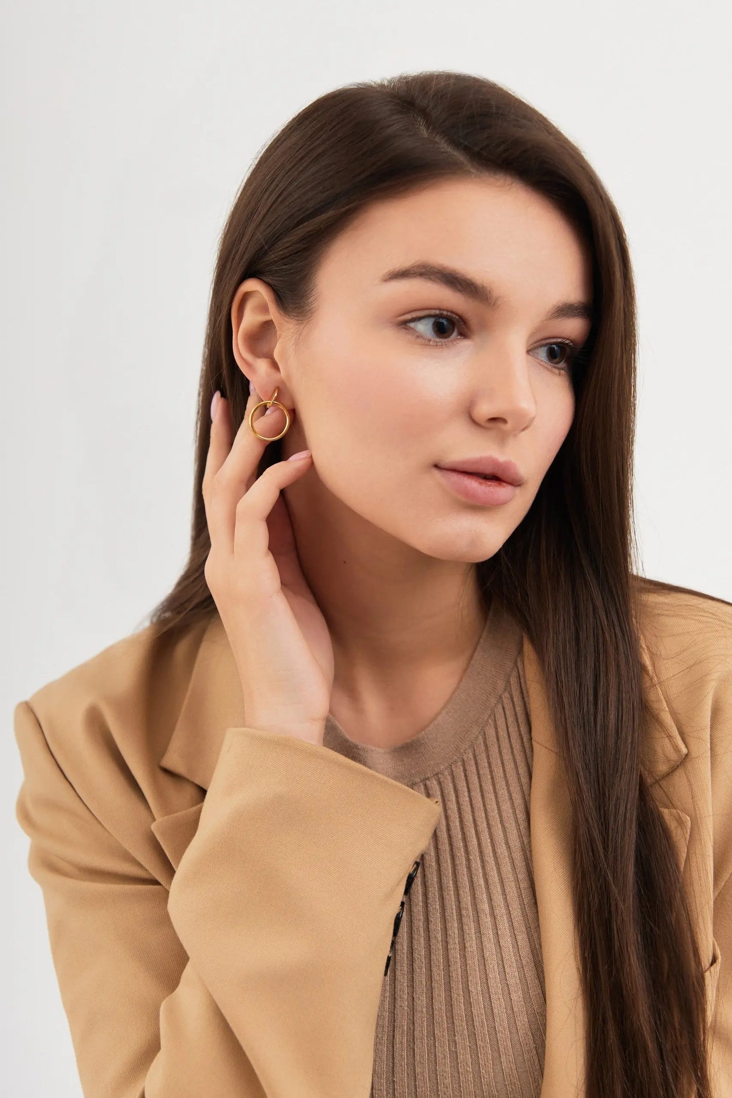 Minimalist Gold-Plated Silver Earrings ORI