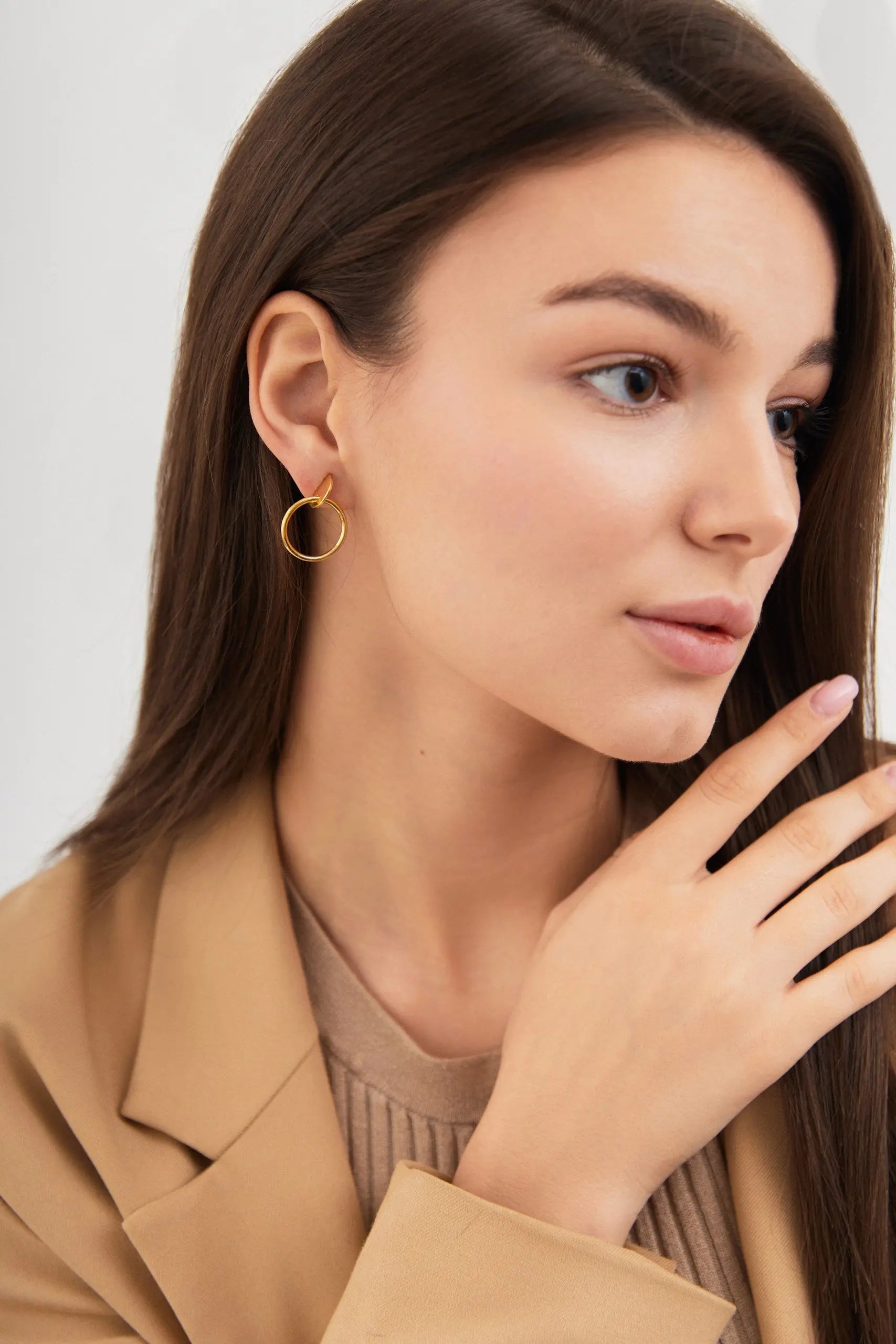 Minimalist Gold-Plated Silver Earrings ORI