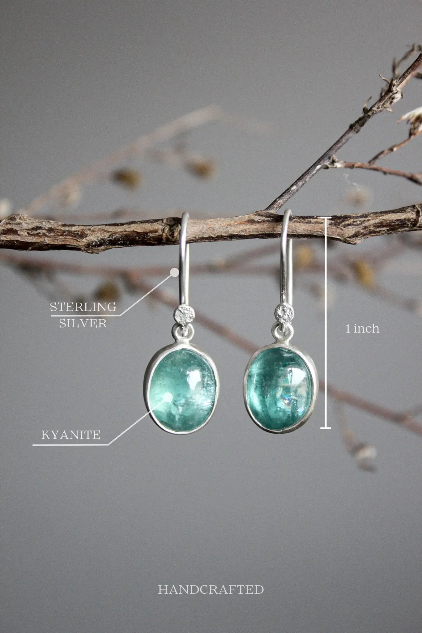 Mint Kyanite Silver Earrings ORI