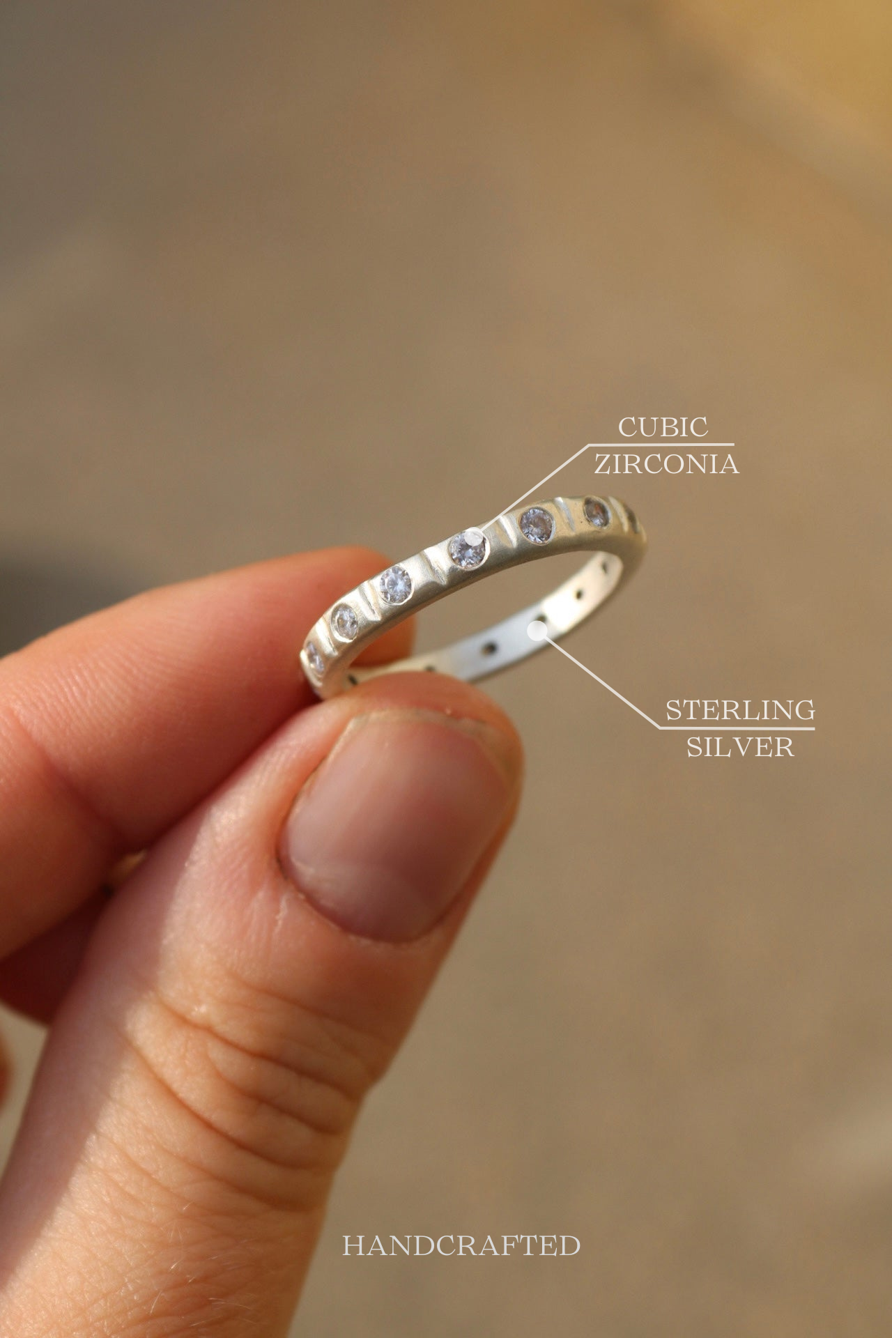 Cubic Zirconia Silver Ring