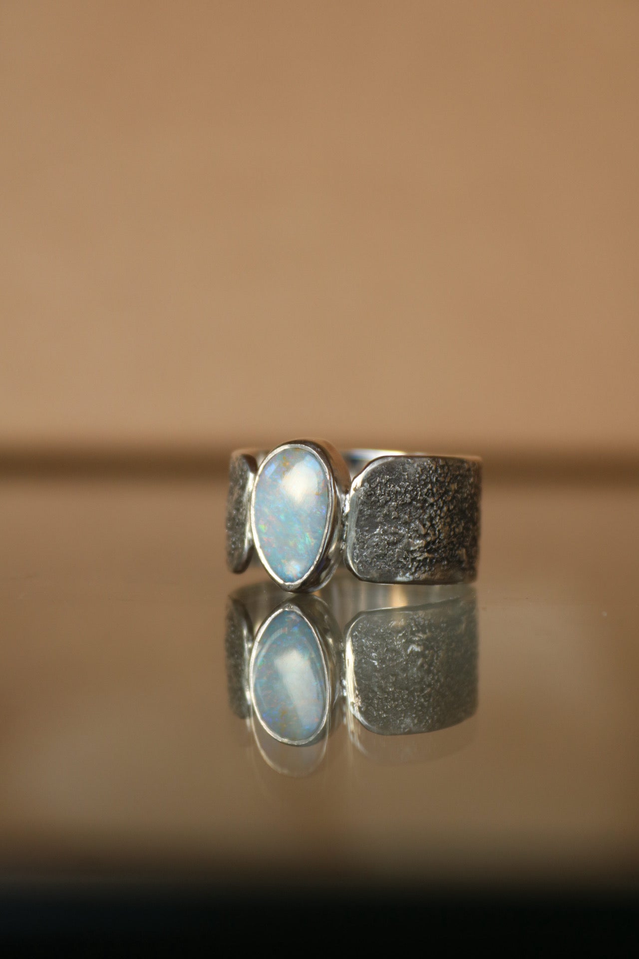 Australian Opal Silver Ring