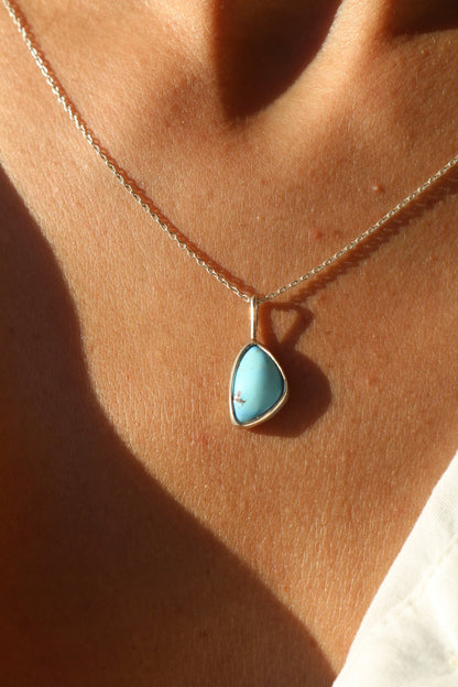 Kazakh Turquoise Silver Pendant