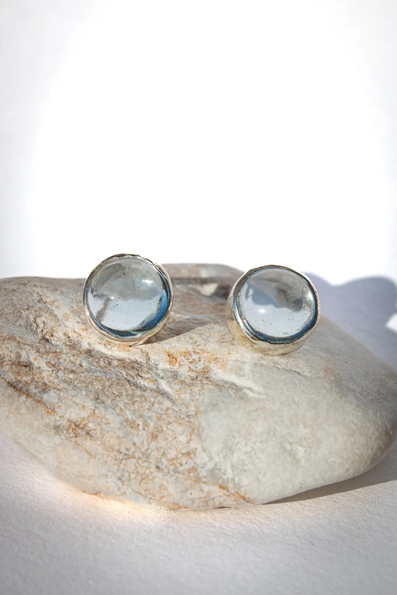 Blue Topaz Stud earrings ORI Jewelry ORI Jewelry