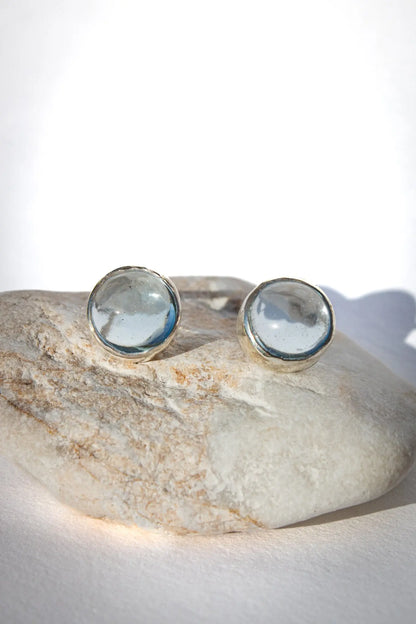Blue Topaz Stud earrings ORI Jewelry ORI Jewelry