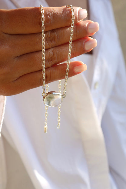 Crystal Quartz Silver Pendant