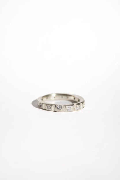Silver ring with Moissanites ORI Jewelry ORI Jewelry