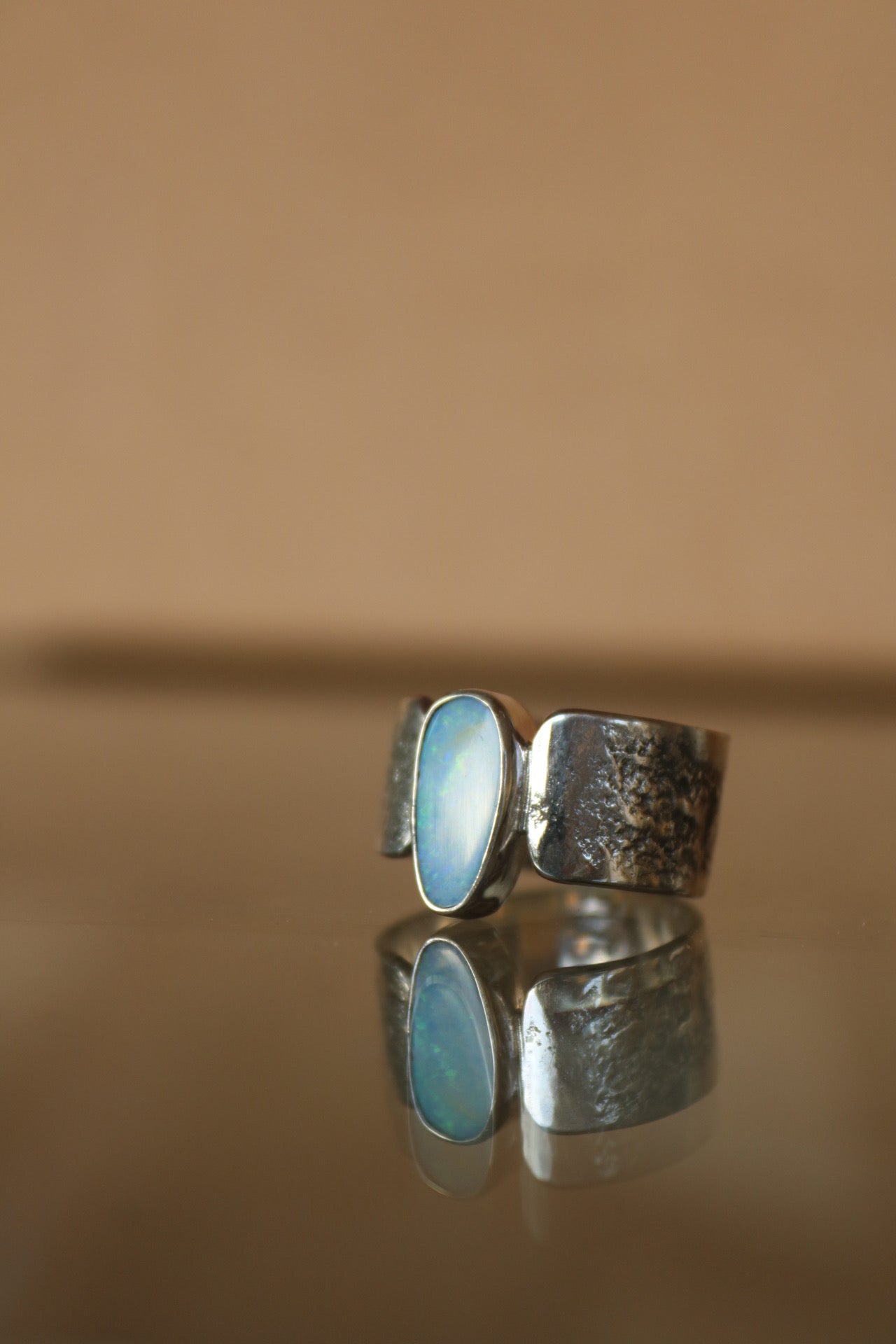 Australian Opal Silver Ring