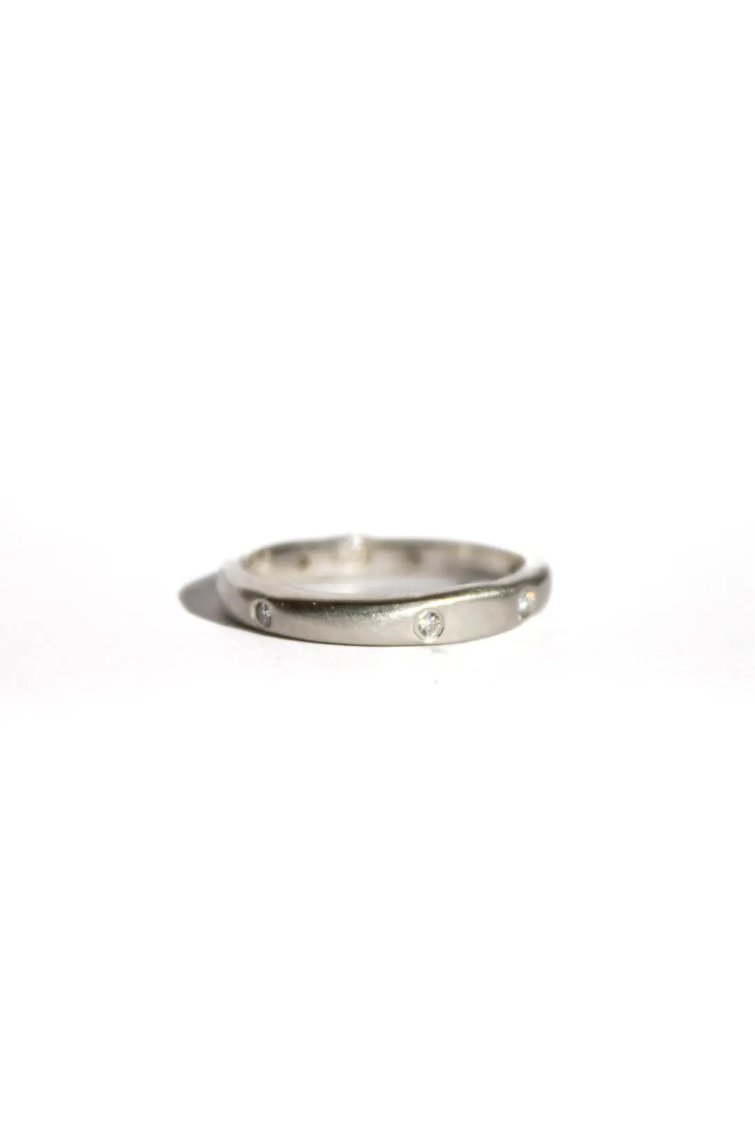 Silver Ring with Moissanites ORI Jewelry ORI Jewelry