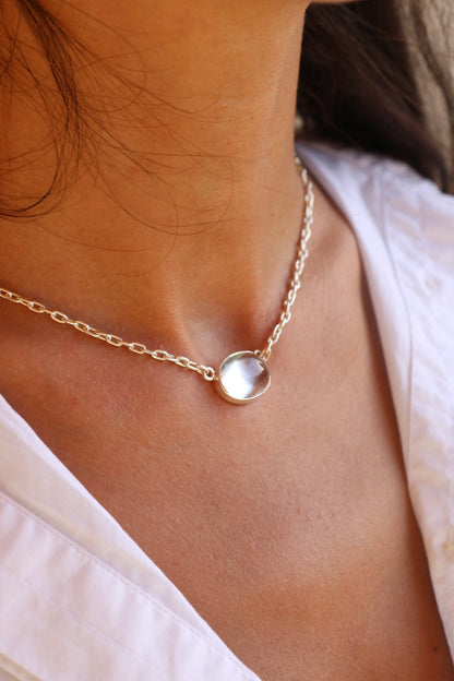Crystal Quartz Silver Pendant