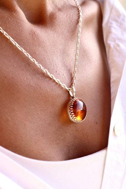 Baltic Amber Silver Pendant