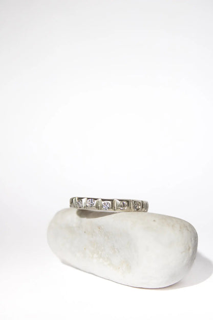 Silver ring with Moissanites ORI Jewelry ORI Jewelry