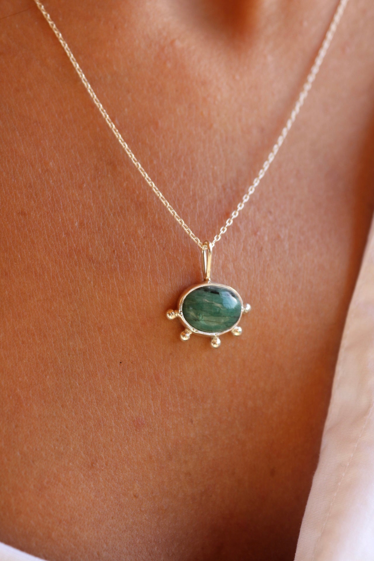 Emerald Silver Pendant Balls