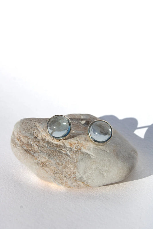 Blue Topaz Stud earrings ORI Jewelry ORI Jewelry