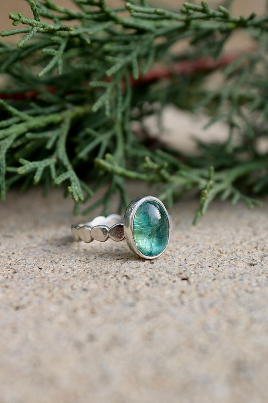 Kyanite silver ring