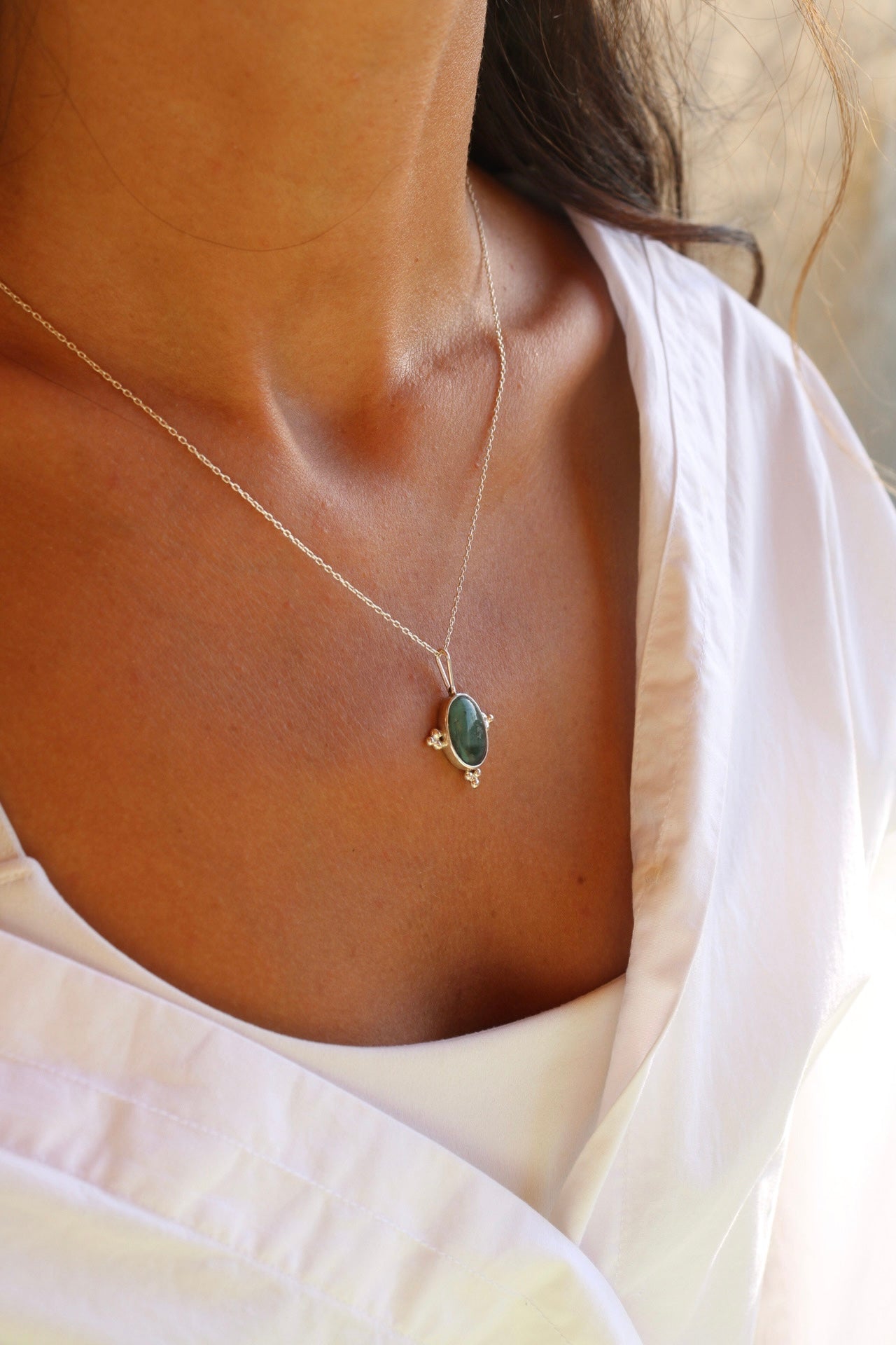 Emerald Silver Pendant Balls