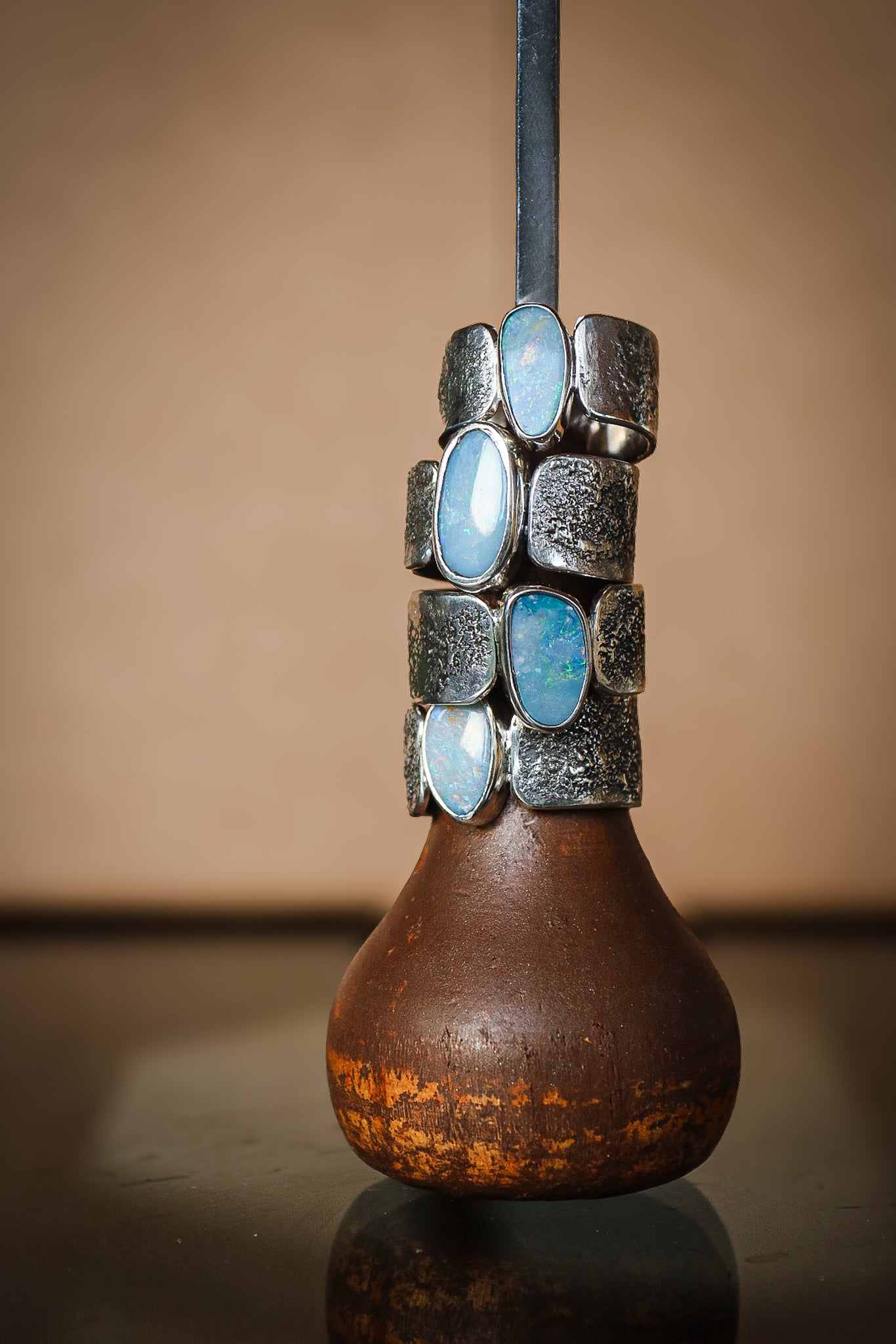 Australian Opal Silver Ring